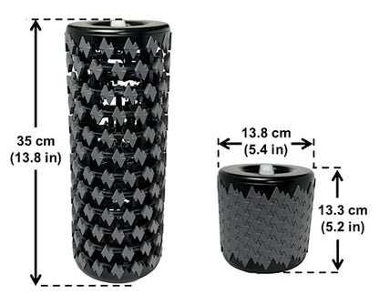 Collapsible Foam Roller for Exercise and Recovery (13 Inches), Easily Portable at 5.5 inches (Gray) - color: Gray