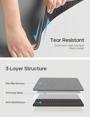 Non Slip Yoga Mat Towel（Grey）+ Eco Friendly Non Slip Yoga Mat (Charcoal）