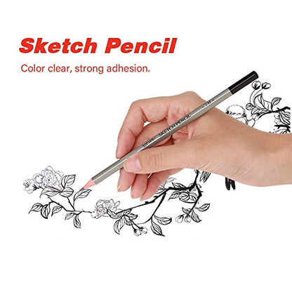 HEEPDD 24Pcs Drawing Sketching Pencil Set, Art Graphite Shading Pencils | Art Graphite Drawing Pencil Colored Paint Pencil 9H-14B for Beginners ProArtists