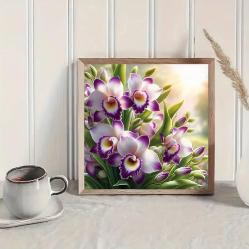 Flower 5D Diamond Art Kits for Adults Beginner,Diamond Dots Paintings Kits | 5D Full Round Drill diamond painting kits for adults Beginner,DIY Diamond Arts Craft for Adults,Home Wall Decor 12 X 16Inch - color: DZ916
