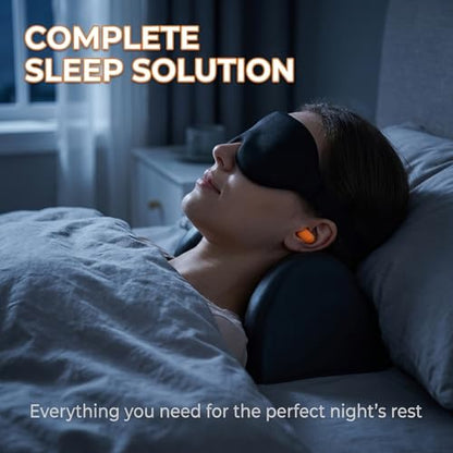 Occipital Release Tool for Neck Pain Relief – Cervical Traction Pillow for Tension Headache with 3D Sleep Eye Mask & Foam Earplugs,Pivotal Therapy Neck Stretcher for Shoulder & Upper Back Pain