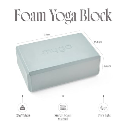 MYGA Yoga Block,Lightweight EVA Foam Yoga Brick,High Density Non-Slip Block for Yoga Poses, Pilates, Balance and Flexibility - color: Teal, size: One Size