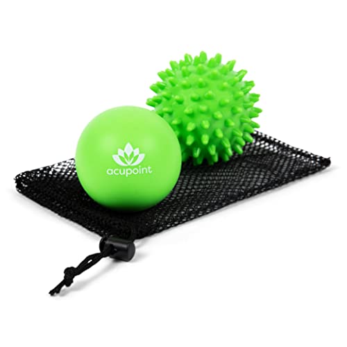 Acupoint Physical Massage Therapy Ball Set Blue with Physical Massage Therapy Lacrosse Ball Set Spiky