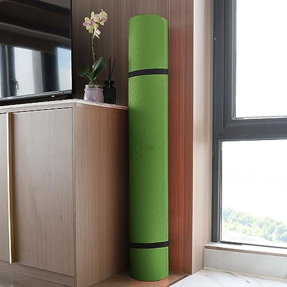 Hatha Yoga Large TPE Yoga Mat 6'x4'x1/2" Extra Thick Non-Slip Exercise Mat - for Yoga Pilates & Home Gym Workouts - color: Green
