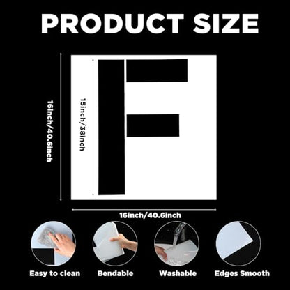 SATINIOR 16 Inch Large Letter Stencils and Numbers, 36 Pcs Reusable Alphabet Stencils Plastic Numbers Templates Craft for Wood Wall Fabric Signage Chalkboard Painting DIY Projects (Standard) - size: 16 Inch, style: Standard