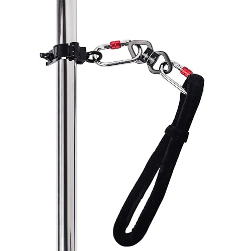 Dreamlin Dance Pole Hanging Clamp for Pole Dancing Accessories and Aerial Silks Silkii Equipment Grip for Flying Pole Dance Swivel Aerial Yoga for Home - color: Black set-4