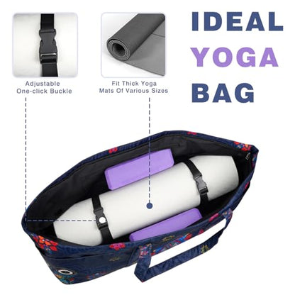 Yoga Mat Bag Yoga Mat Carrier with Shoes Compartment & Wet Pocket Pilates Bag with Zipper Pockets & Yoga Mat Holder Strap Yoga Bags and Carriers Fits All Your Stuff - color: Mandala Owl