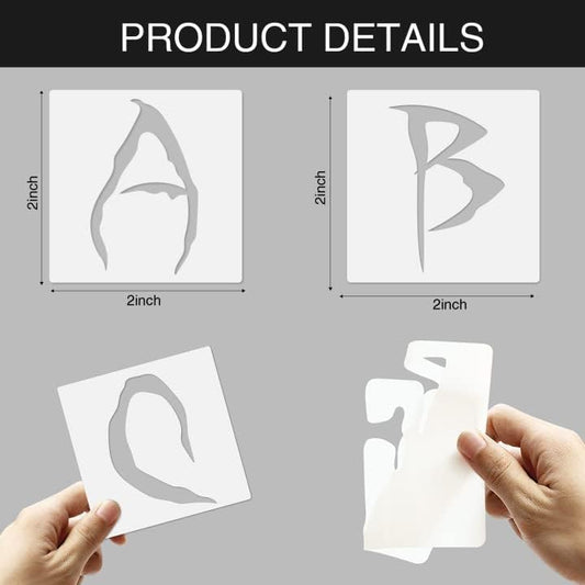 36pcs Halloween Letter Stencils Reusable Halloween Number Stencil DIY Alphabet Stencil for Painting on Wood Canvas Reusable Template Nativity Scene Paint Stencils for Crafts Fabric Home Décor - color: Halloween Style, size: 2 Inch