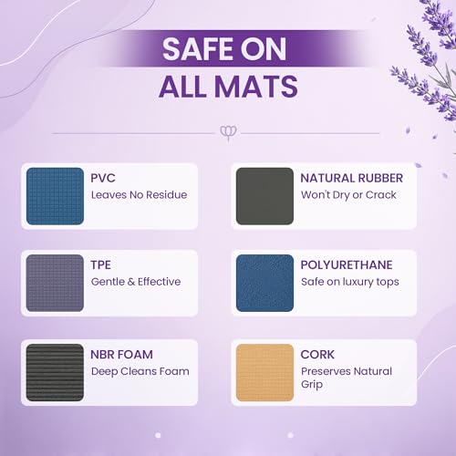 Flexies Foaming Yoga Mat Cleaner Refill Pack | Plant-Based Foaming Spray | Deep Cleans Yoga and Pilates Mats, 6.76 fl oz, Lavender - color: Refill Lavender