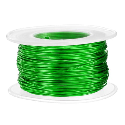 HARFINGTON 20 Gauge Aluminum Craft Wire 0.8mm 98.5ft Flexible Bendable Anodized Metal Jewelry Sculpting Wire for Jewelry Making Modelling Craft DIY, Green - color: Green, size: 30M x 0.8mm