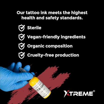 Xtreme Tattoo Ink Wetting Solution, Ultimate Solution to Keep Inks Fresh and Vibrant, Sterile, Vegan, Water-Based, Acrylic-Free (4 oz)
