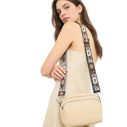 1.5" Wide Purse Strap Adjustable Replacement Gunmetal Hardware Long Crossbody Bag Strap for Thick Shoulder Bags Canvas Handbags Straps - color: Gunmetal Hardware-Yellow