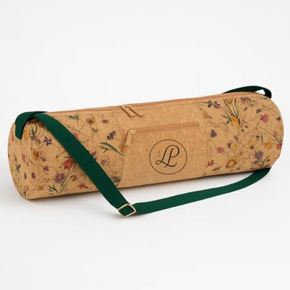 Lumberjack Plaid Cork Yoga Mat Bag – Fits Mats Up to 72” Long and ½” Thick (Approx. 4.25” Rolled Diameter) – 24” Carry Bag with Adjustable Strap, Front + Interior Zip Pockets