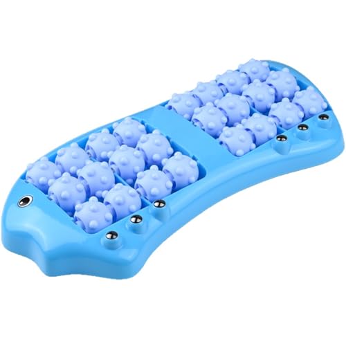Foot Roller Massager for Plantar Fasciitis Relief, Large Size Roller Foot Massage Shiatsu Acupuncture Massage, Reflexology Tool,Heel, Arch, Muscle Aches, Foot Pain, Stress Relief - Relaxation Gift - color: Blue