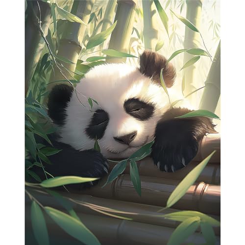 Natuyalo Panda Paint by Numbers Kit for Adults - Animal Paint by Number on Canvas Without Frame, DIY Acrylic Painting for Ideal Gift Home Wall Decor (16x20 Inch) - color: ART-09