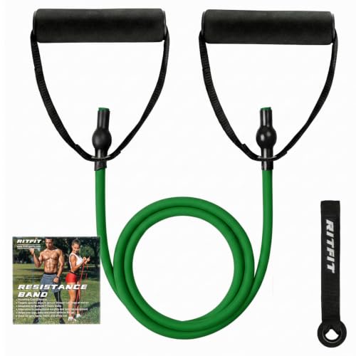 RitFit Single Resistance Bands with Handles Door Anchor for Home Gym - size: 5-10lbs