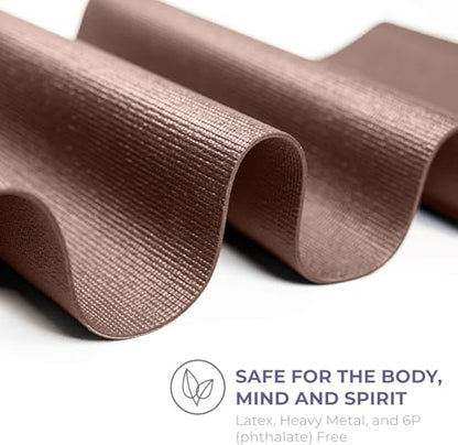 Voyage 5mm Thick Yoga Mat Roll, 50ft x 24in - color: Chocolate