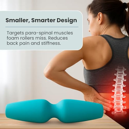 Foam Back Roller for Back Pain Relief, Upgraded to Flexible Silicone, Ultra Roll Takes Pressure off the Bones and Into the Deep Muscles, Softer than Hard Foam Rollers but Delivers Deeper Muscle Relief