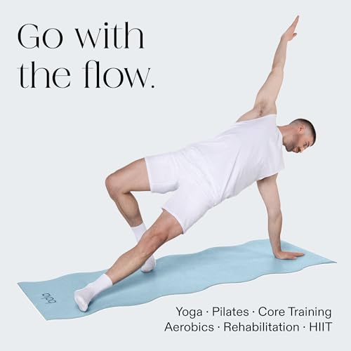 Bala Yoga Mat for Home Gym, Non-Slip Exercise Mat for Home Yoga - color: Sea, style: Wavy Mat - 5mm