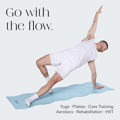 Bala Yoga Mat for Home Gym, Non-Slip Exercise Mat for Home Yoga - color: Sea, style: Wavy Mat - 5mm