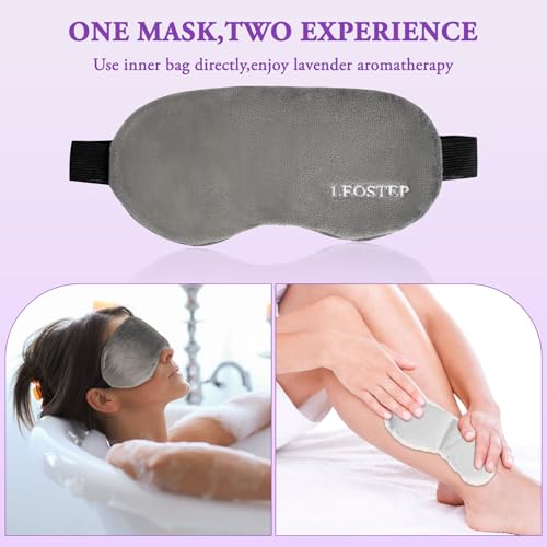 Weighted Eye Mask for Sleeping, Heated & Cold Sleep Masks for Women Men Dry Eyes, Eye Pillow for Dark Circles, Puffiness, Migraine
