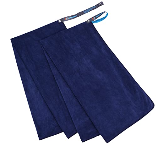 HOPESHINE Gym Towels for Men 20inch X 40inch Women Sweat Large Working Out Microfiber Sports Fast Drying Absorbent Compact Camping, Hiking, Backpacking, Yoga, Travel, Exercise 2-Pack Navy - color: Navy Blue X2, size: 2-Pack 20inch X 40inch