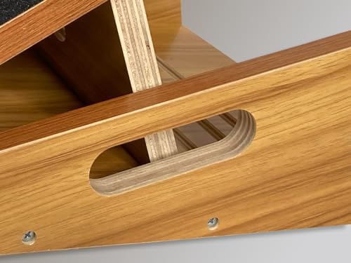 BAM Athletica Slant Boards for Exercise – Adjustable Wooden Calf Stretcher Incline Board for Calf Stretching, Squats, Physical Therapy, Plantar Fasciitis, Knee, Foot & Ankle Rehab, Velour Slant Board - color: Premium Slant Board | Large Full Coverage
