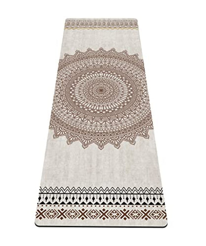 nuveti Yoga Mat Print Extra Thick TPE Non Slip Fitness Exercise Mat with Carrying Bag,72"x24" Extra Thick 6MM Exercise & Workout Mat for Yoga, Pilates Fitness and Floor Exercises - color: YHY