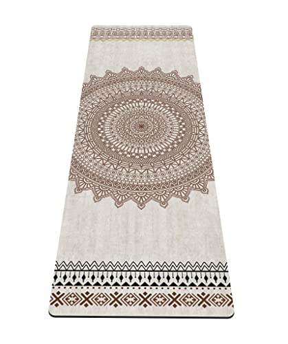 nuveti Yoga Mat Print Extra Thick TPE Non Slip Fitness Exercise Mat with Carrying Bag,72"x24" Extra Thick 6MM Exercise & Workout Mat for Yoga, Pilates Fitness and Floor Exercises - color: YHY