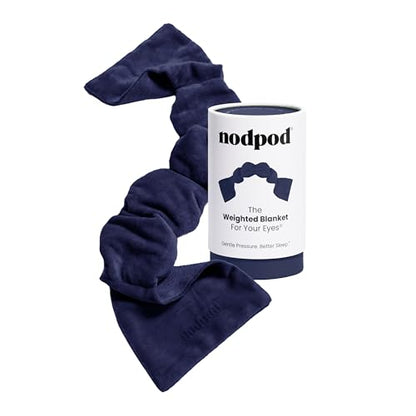 nodpod Patented Gentle Pressure Sleep Mask, Weighted Eye Mask - color: Midnight Cotton