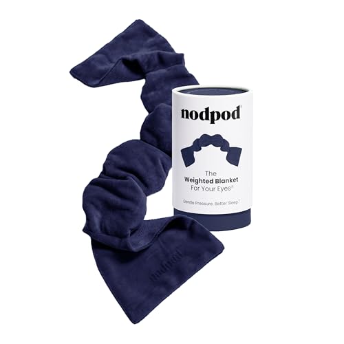 nodpod Patented Gentle Pressure Sleep Mask, Weighted Eye Mask - color: Midnight Cotton