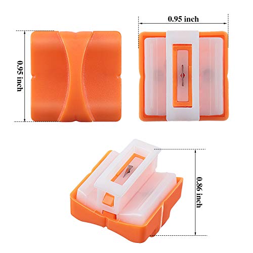 Mudder 10 Pcs Paper Cutter Replacement Blades for A4,Orange | Cutting Replacement Blades, Refill for A4 Black and White Paper Trimmer, For Office school - color: Orange