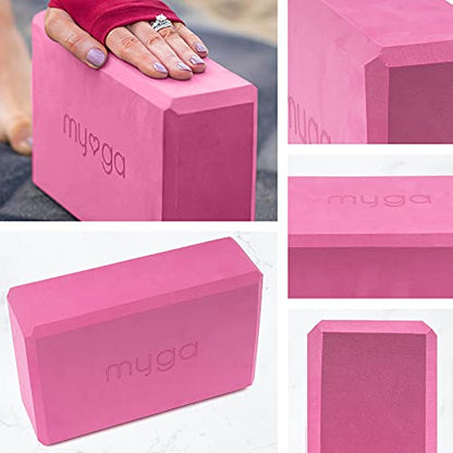 MYGA Yoga Block,Lightweight EVA Foam Yoga Brick,High Density Non-Slip Block for Yoga Poses, Pilates, Balance and Flexibility - color: Plum, size: One Size
