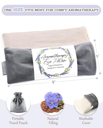 Hihealer Lavender Eye Pillow for Relaxation, Yoga, Sleep, Weighted Eye Mask - color: Grey