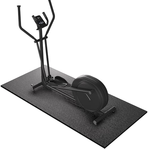 GymCope Treadmill Mat for Hardwood Floor Carpet 7'x3'/6'x3'/6'x2.5'/4'x2' - color: 76"x30"x6mm-black