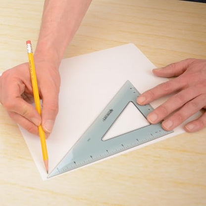 Westcott Triangular Scale Ruler Set, 30/60- and 45/90-Degrees, Back-to-School, School Supplies, Classroom Supplies, 2-Pack