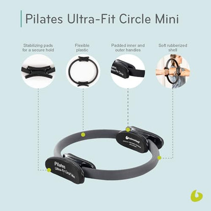 Balanced Body Ultra-Fit Circle Pilates Ring, Body Ring, Great Exercisers for Legs, Fitness Circle, Thigh Exercise, Pilates Circle, Pilate Ring Fitness Equipment for Home or Studio - style: Mini 12 Inch