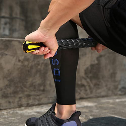 Idson Muscle Roller Stick for Athletes- Body Massage Sticks Tools-Muscle Roller Massager for Relief Muscle Soreness,Cramping and Tightness,Help Legs and Back Recovery,Black Yellow - color: Black Yellow