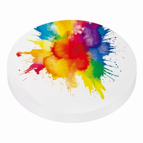 PATIKIL 50 Sheets Cotton Watercolor Paper Round 140lb/300 GSM Cold Press Water Coloring Paint Paper for Art Painting Watercolor Drawing Artist, 11 Inch - size: 11 Inch