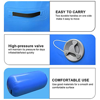 GLANT Air Mat Tumble Track AirSpot - Gymnastics Training Springboard - Round Inflatable Springboard - color: Air Roller-Royal Blue（WIth Pump）, size: (Diam)29.5in*（H）47.3in