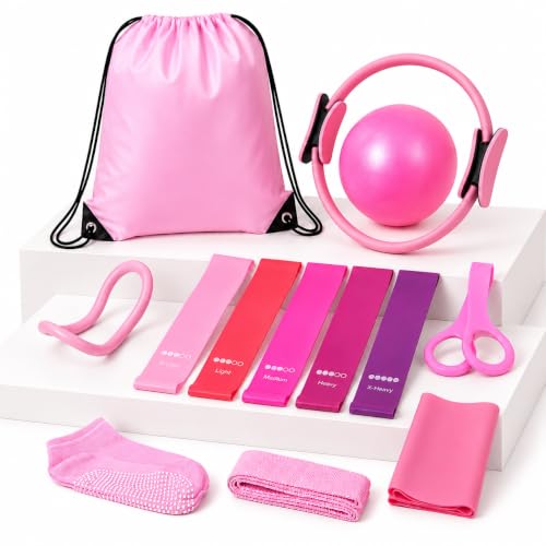 Pilates Bar Kit for Home Workouts, Pilates Equipment Set for Women