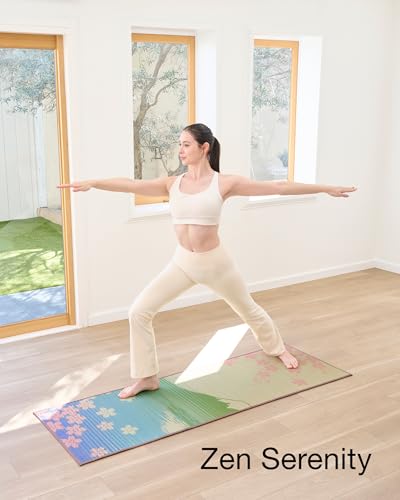 FULI Japanese Tatami Yoga Mat, Igusa Mat, Non-Slip Exercise & Fitness Mat