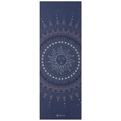Gaiam Premium Yoga Mat, 6mm Thick Print Mat - color: Here & Now