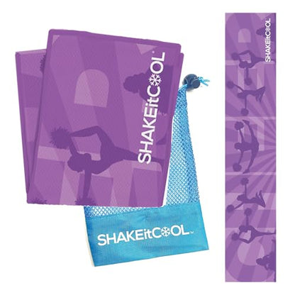 SHAKEitCOOL Original Cooling Towel – Be Cool in Style - Heat Relief, Soft, Lightweight, Sun Protection, Easy Clean - Perfect for Biking, Hiking, Running, Yoga, Golf, Gym, Baseball - Cheer - color: Cheer