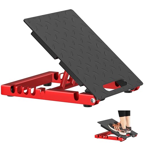Adjustable Steel Slant Board for Calf Stretching, 5 Angles, 650 lb