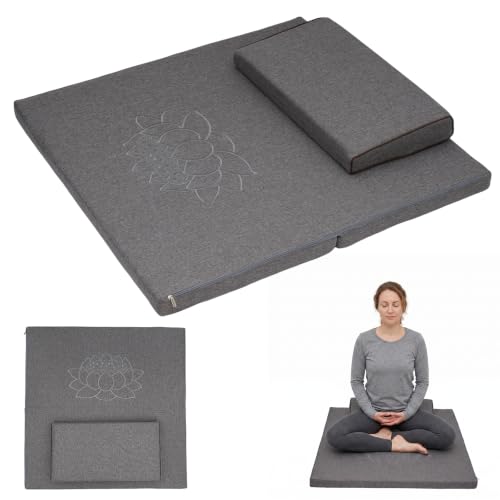 31.5in×31.5in Foldable Meditation Cushion Mat with Removable Cover