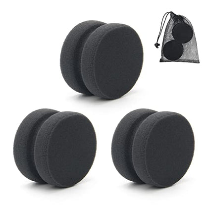 Paint Sponge Applicator 3Pcs, Boyistar Black Detail Painting Sponge | for Car Waxing, Wall Repairing, Kitchen Cleaning with Storage Mesh Bag (black) - color: Black
