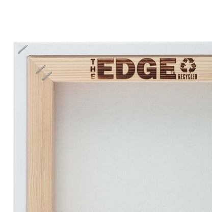 The Edge Eco-Friendly Recycled Cotton Stretched Canvas for Painting - 8x8 Box of 3 - Medium-Textured, Triple Acrylic Primed All Media Painting Canvas, 320gsm, 1-1/2 in. Deep Pine Stretchers - size: 8x8 in