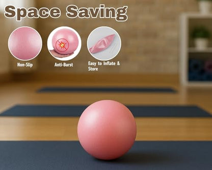 9 Inch Pilates Ball, Small Yoga Exercise Ball
