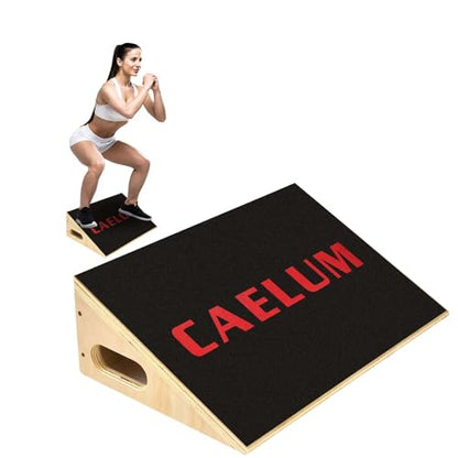 CAELUM Slant Board for Squats, Training Incline Wedge for Calf Stretching - color: Black